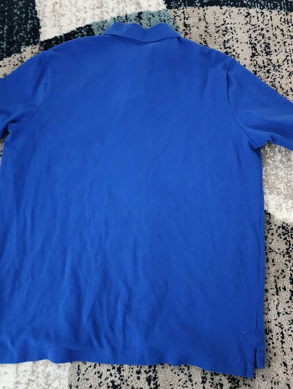 Ralph Lauren Men Blue Luxury Multicolor Big Ponny Logo Cotton Polo Size Large
